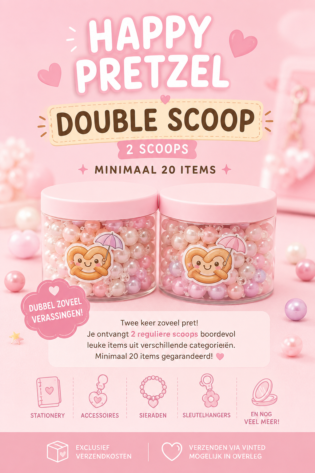 Happy Pretzel Double Scoop